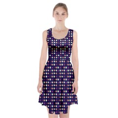 Peach Purple Eggs On Navy Blue Racerback Midi Dress by snowwhitegirl