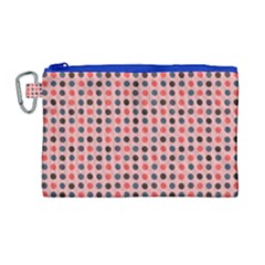 Grey Red Eggs On Pink Canvas Cosmetic Bag (large) by snowwhitegirl