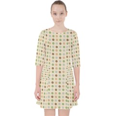 Green Brown Eggs Pocket Dress