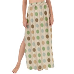 Green Brown Eggs Maxi Chiffon Tie-up Sarong