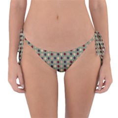 Grey Beige Burgundy Eggs On Green Reversible Bikini Bottom by snowwhitegirl