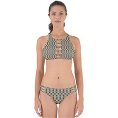 Grey Beige Burgundy Eggs On Green Perfectly Cut Out Bikini Set by snowwhitegirl