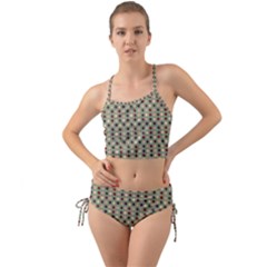 Grey Beige Burgundy Eggs On Green Mini Tank Bikini Set by snowwhitegirl