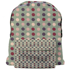 Grey Beige Burgundy Eggs On Green Giant Full Print Backpack