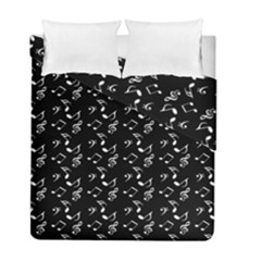 Black Music Notes Duvet Cover Double Side (full/ Double Size) by snowwhitegirl