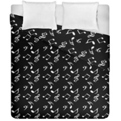 Black Music Notes Duvet Cover Double Side (california King Size) by snowwhitegirl