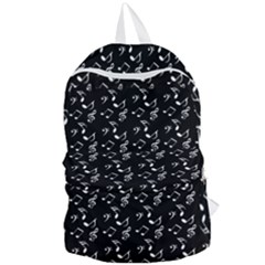 Black Music Notes Foldable Lightweight Backpack by snowwhitegirl