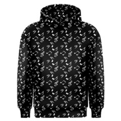 Black Music Notes Men s Overhead Hoodie