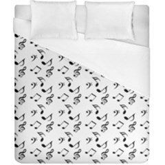 White Music Notes Duvet Cover (california King Size)