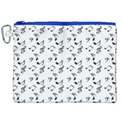 White Music Notes Canvas Cosmetic Bag (xxl)