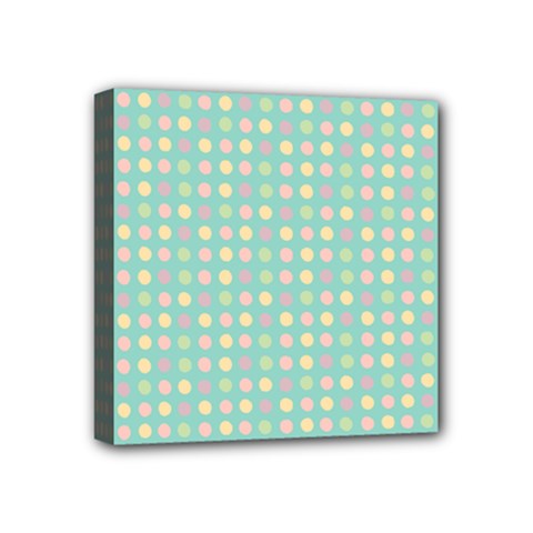 Pink Peach Green Eggs On Seafoam Mini Canvas 4  X 4  by snowwhitegirl