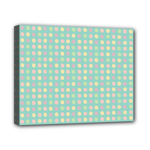 Pink Peach Green Eggs On Seafoam Canvas 10  X 8  by snowwhitegirl