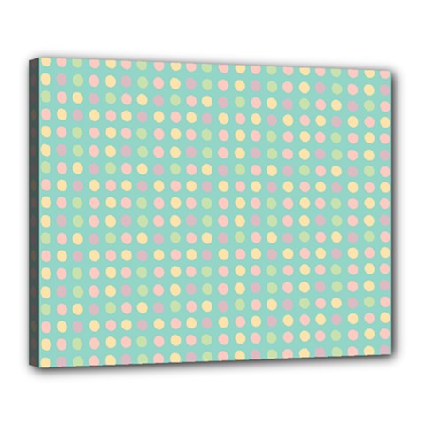 Pink Peach Green Eggs On Seafoam Canvas 20  X 16  by snowwhitegirl