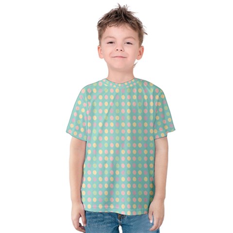 Pink Peach Green Eggs On Seafoam Kids  Cotton Tee by snowwhitegirl