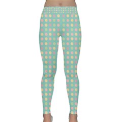 Pink Peach Green Eggs On Seafoam Classic Yoga Leggings by snowwhitegirl