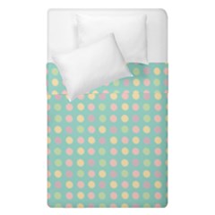 Pink Peach Green Eggs On Seafoam Duvet Cover Double Side (single Size) by snowwhitegirl