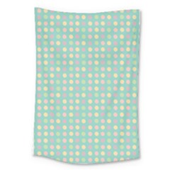 Pink Peach Green Eggs On Seafoam Large Tapestry by snowwhitegirl