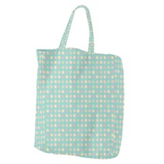 Pink Peach Green Eggs On Seafoam Giant Grocery Zipper Tote by snowwhitegirl