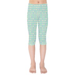 Pink Peach Green Eggs On Seafoam Kids  Capri Leggings  by snowwhitegirl