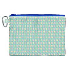 Pink Peach Green Eggs On Seafoam Canvas Cosmetic Bag (xl)