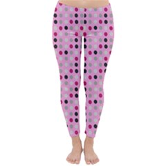 Grey Magenta Eggs On Pink Classic Winter Leggings by snowwhitegirl