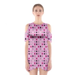 Grey Magenta Eggs On Pink Shoulder Cutout One Piece by snowwhitegirl