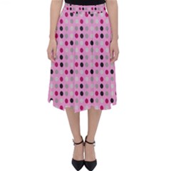 Grey Magenta Eggs On Pink Folding Skater Skirt by snowwhitegirl