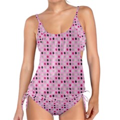 Grey Magenta Eggs On Pink Tankini Set