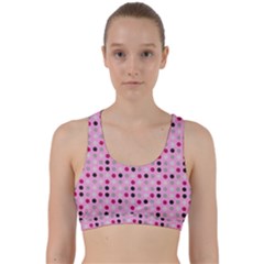 Grey Magenta Eggs On Pink Back Weave Sports Bra