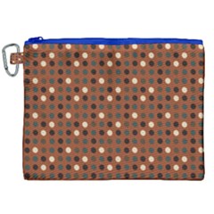 Grey Eggs On Russet Brown Canvas Cosmetic Bag (xxl)