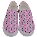 Teal White Eggs On Pink Men s Canvas Slip Ons View1