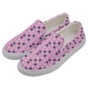 Teal White Eggs On Pink Men s Canvas Slip Ons View2