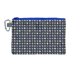 Beige Blue Cream Eggs On Grey Blue Canvas Cosmetic Bag (large) by snowwhitegirl