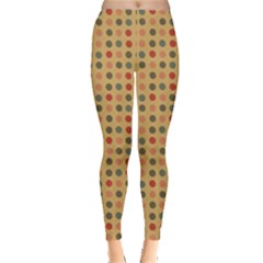 Grey Brown Eggs On Beige Leggings  by snowwhitegirl