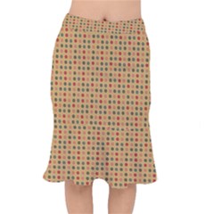 Grey Brown Eggs On Beige Mermaid Skirt