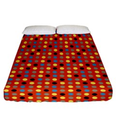 Yellow Black Grey Eggs On Red Fitted Sheet (california King Size) by snowwhitegirl