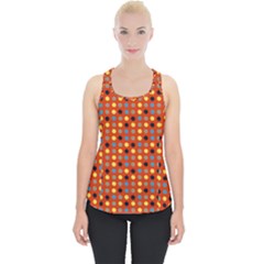 Yellow Black Grey Eggs On Red Piece Up Tank Top by snowwhitegirl