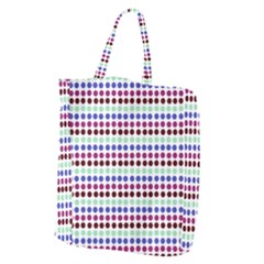 Multi White Dots Giant Grocery Zipper Tote