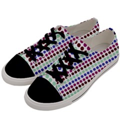 Multi White Dots Men s Low Top Canvas Sneakers by snowwhitegirl