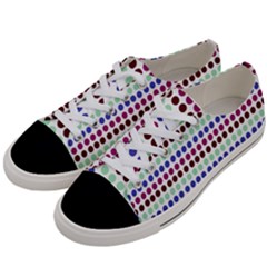 Multi White Dots Women s Low Top Canvas Sneakers by snowwhitegirl