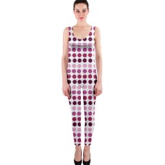 Pink Red Dots Onepiece Catsuit by snowwhitegirl