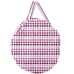 Pink Red Dots Giant Round Zipper Tote