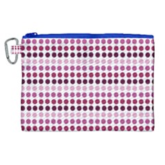 Pink Red Dots Canvas Cosmetic Bag (xl)