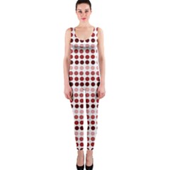 Reddish Dots Onepiece Catsuit by snowwhitegirl