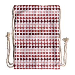 Reddish Dots Drawstring Bag (large) by snowwhitegirl