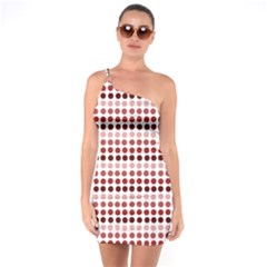 Reddish Dots One Soulder Bodycon Dress by snowwhitegirl