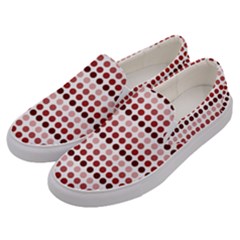 Reddish Dots Men s Canvas Slip Ons