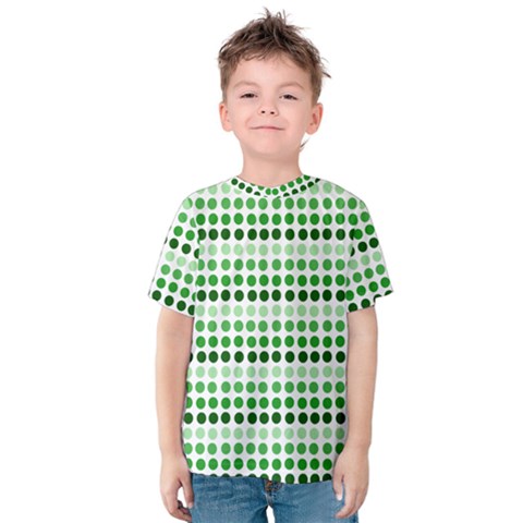 Greenish Dots Kids  Cotton Tee by snowwhitegirl