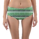 Greenish Dots Reversible Mid-Waist Bikini Bottoms View3