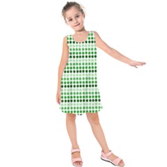 Greenish Dots Kids  Sleeveless Dress by snowwhitegirl